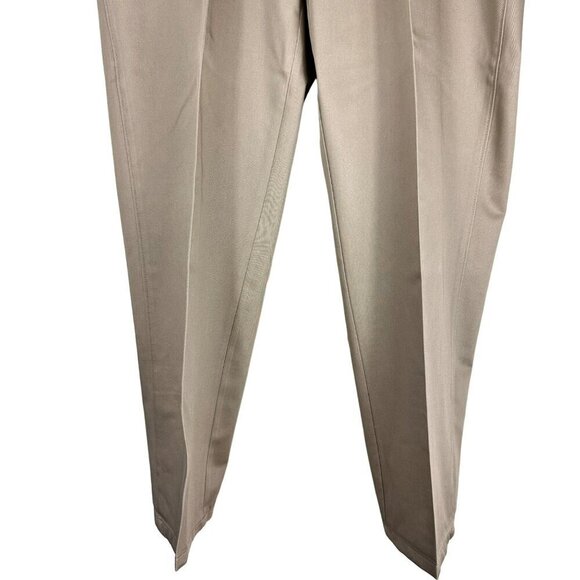 Haggar Dress Pants Mens 38x30 Khaki H26 Performance Flat Front Chino No Iron - Picture 4 of 11
